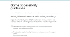 Desktop Screenshot of gameaccessibilityguidelines.com