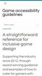 Mobile Screenshot of gameaccessibilityguidelines.com